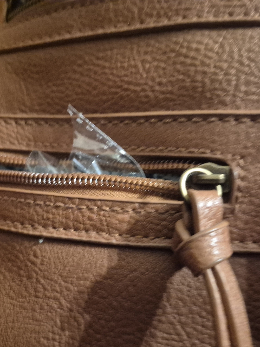 American Eagle Outfitters Cognac Faux-Leather Crossbody Pouch - Picture 4 of 9